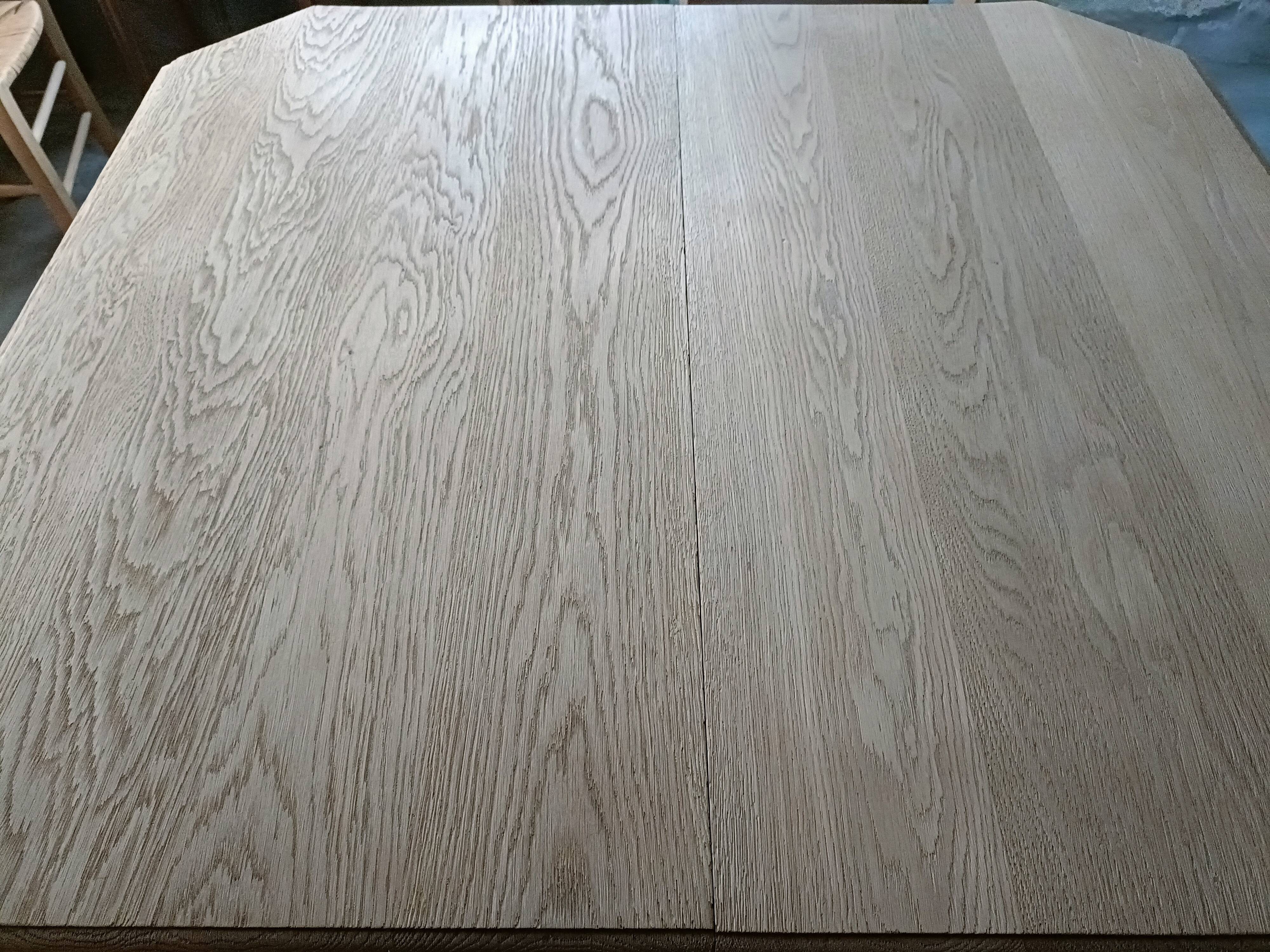 Renovated Art Deco dining table with extension.