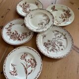 Mismatched set of 6 old flat plates
