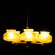 Scandinavian chandelier polished brass