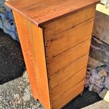 Old wooden bedside table
