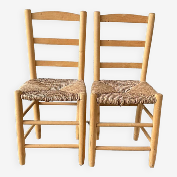 Chaises paillées