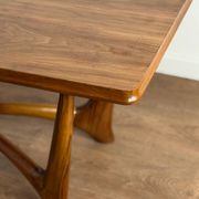 Vintage wooden coffee table – sculptural base