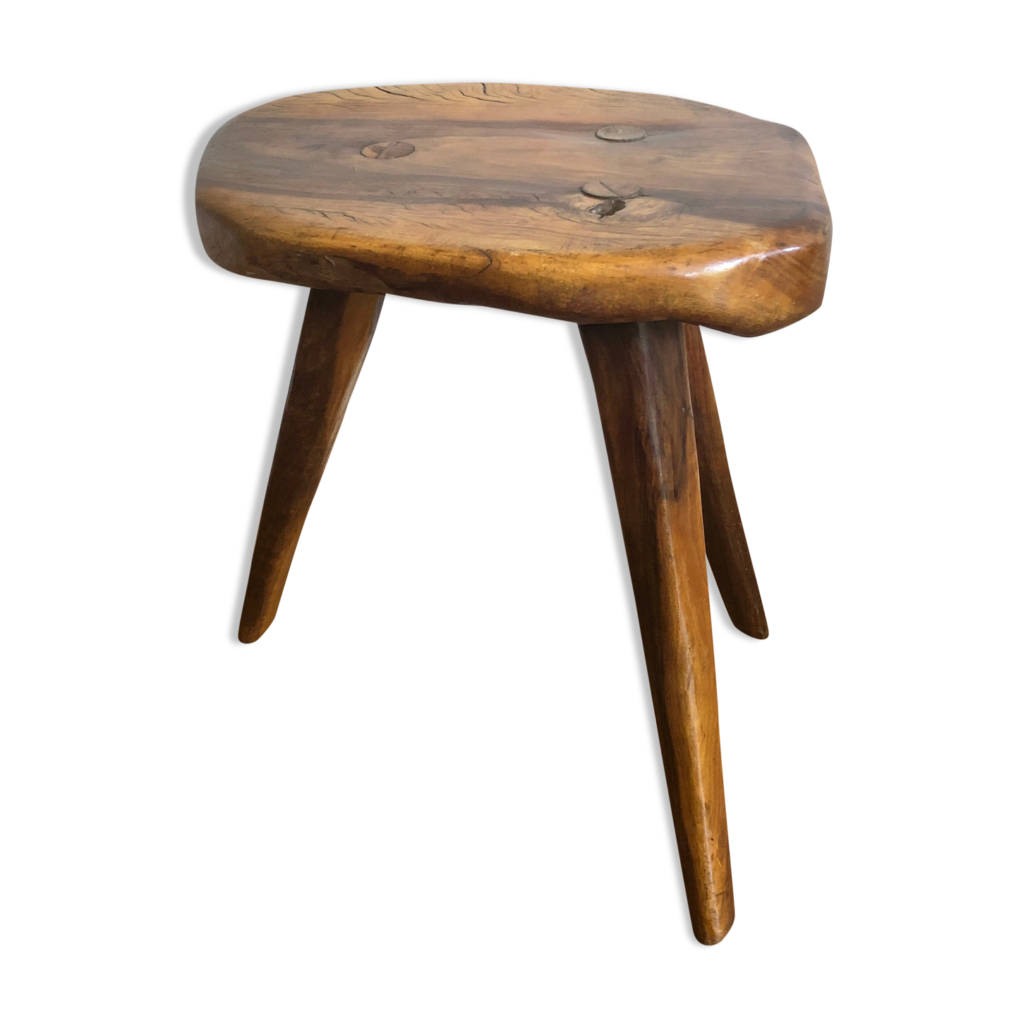 Solid olive stool