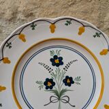 MBFA Pornic wall plate Hand painted Uranie model floral decoration