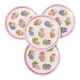 4 oyster plates 1960/70 floral decoration by MBFA Pornic