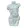 Studio ceramic torso statue - light blue ceramic clay figure - Mid-Century design
