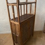 Rattan bamboo stand shelf