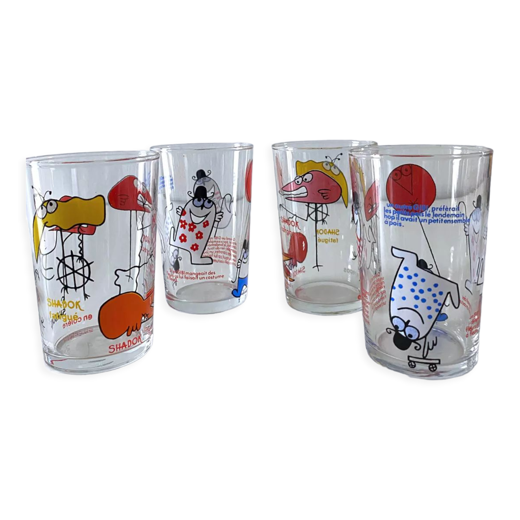 4 collector's glasses The Shadoks