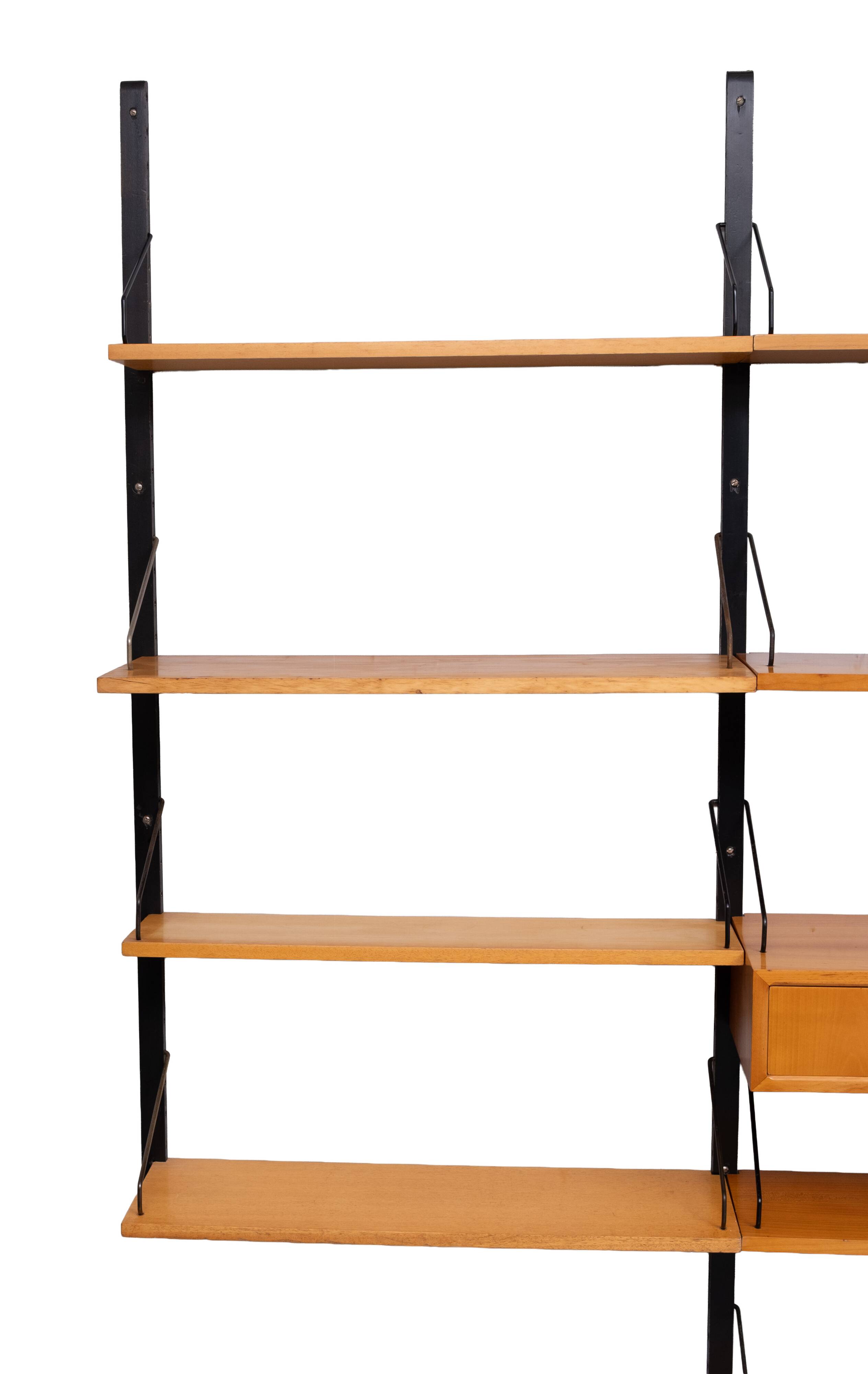 Poul Cadovius hanging Royal Wall System 1950s Denmark