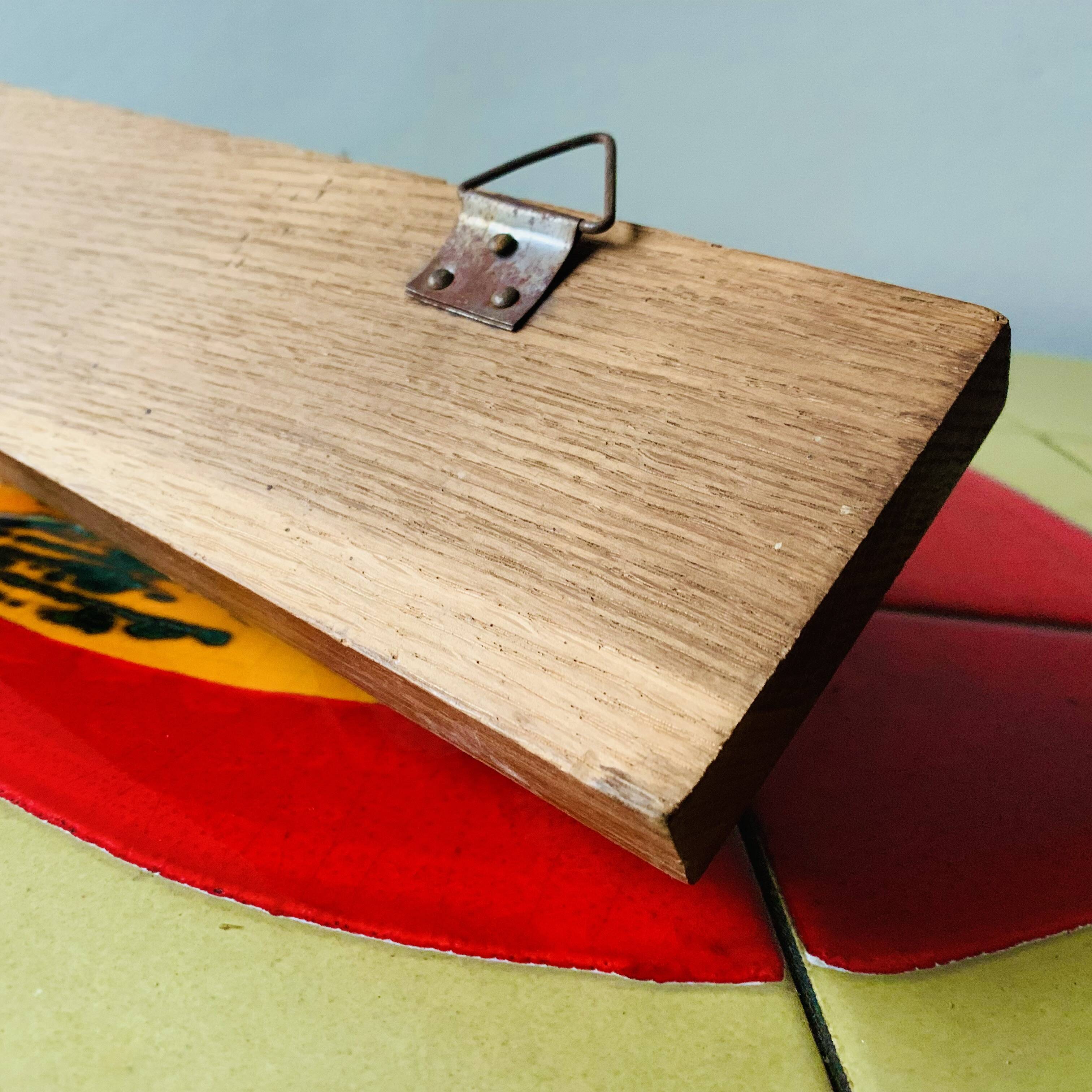 Vintage wooden wall coat rack - triple hook