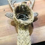 Reindeer head trophy in braided alfa