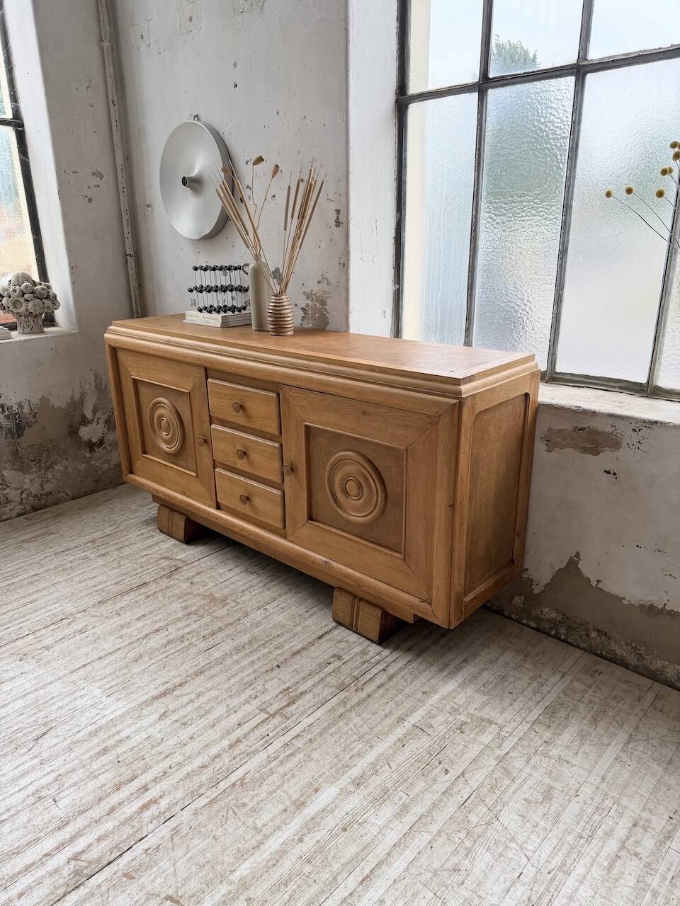 Enfilade storage unit oak Art Deco 1940 Dudouyt