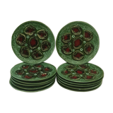 Set of 12 vintage Oyster plates