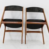 1960s Pair of Danish Teak Dining Chairs, Restored