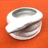 Planter / Decorative pot Snake shape White ceramic