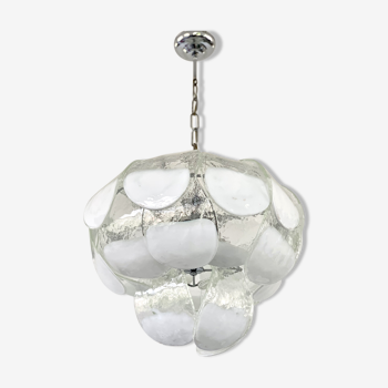 Murano glass petal chandelier by Carlo Nason for Mazzega