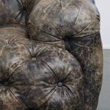 Chesterfield cowhide sofa