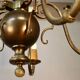Dutch chandelier with 5 lights in bronze, 19th century.