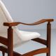 “Tiki” lounge chair in teak and bouclé Busnelli Italy 1960