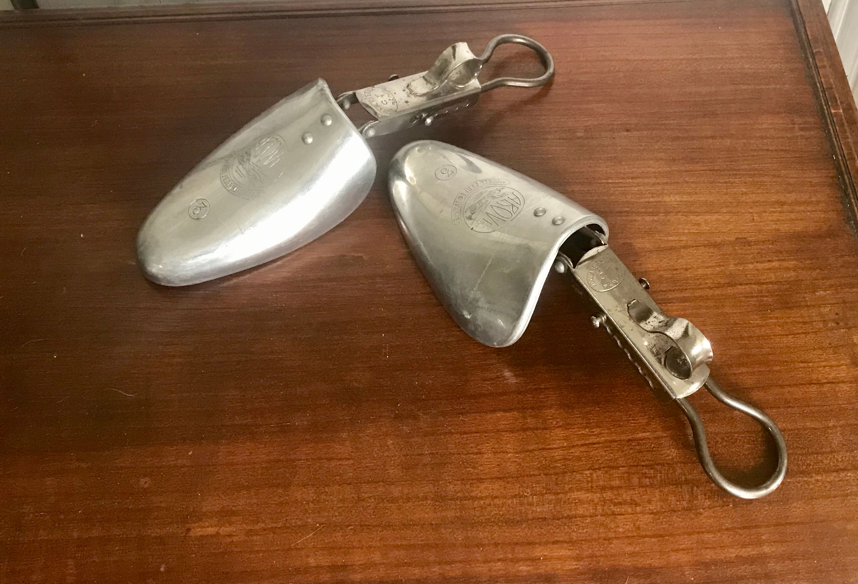 Old metal shoe trees