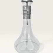 Glass and silver-plated metal jug, Louis XV style
