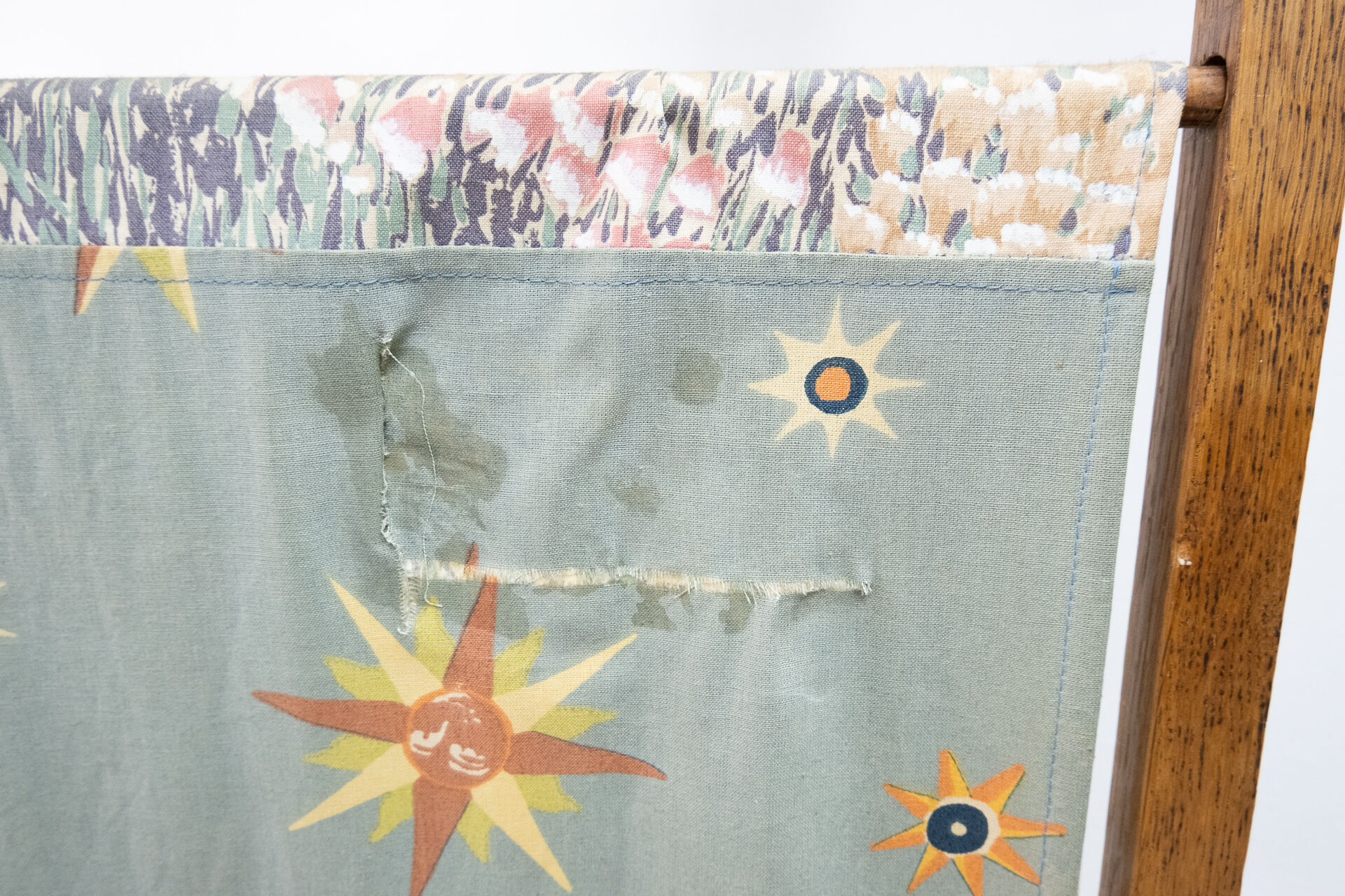 Art deco oak folding screen dutch