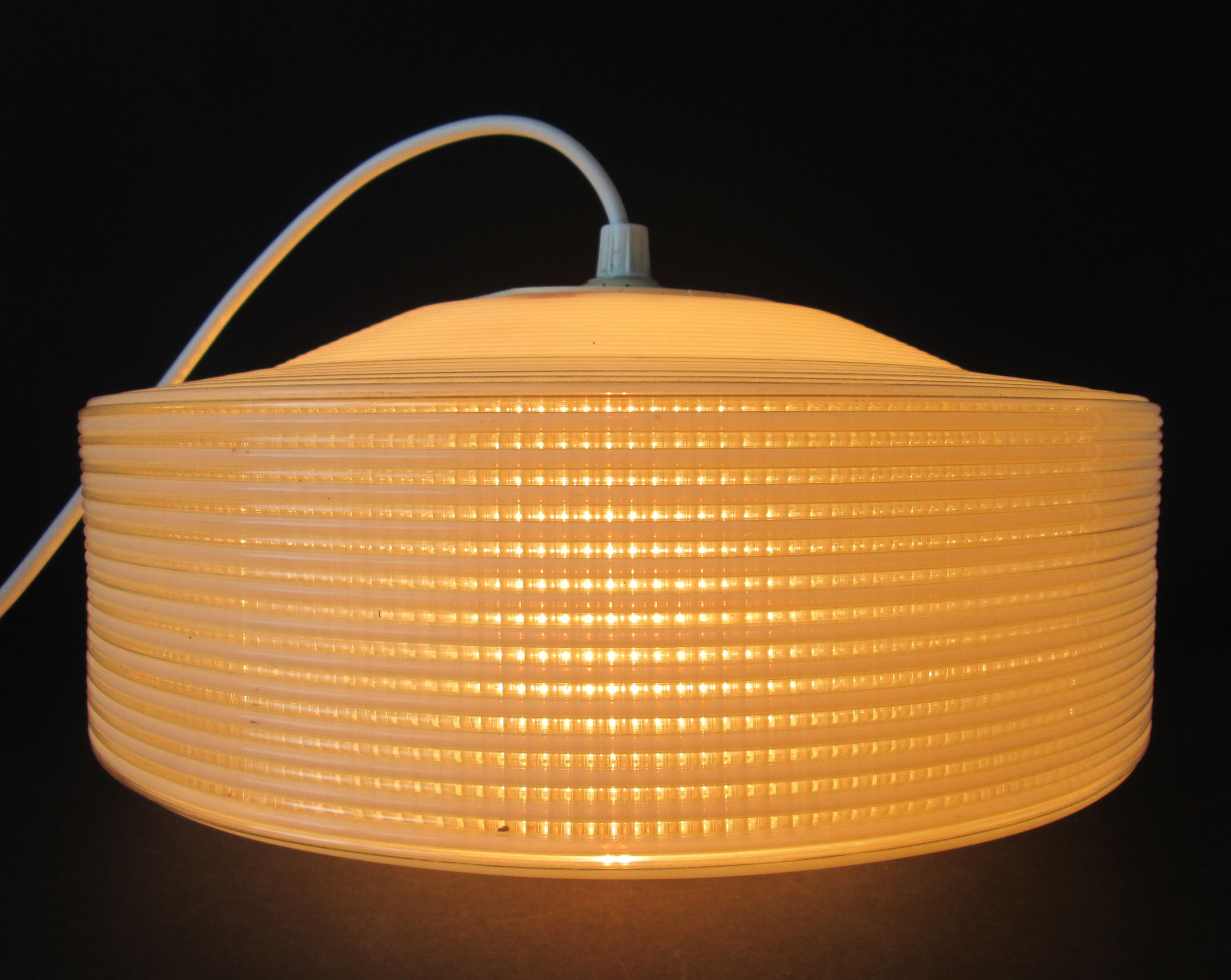 1960s  original vintage hanging / pendant two colour spaghetti lamp designed by Yasha Heifetz for Rotaflex