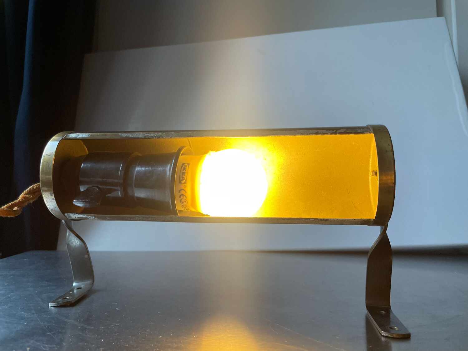 Danish art deco wall lamp in metal