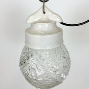 Vintage White Porcelain Pendant Light, 1970s