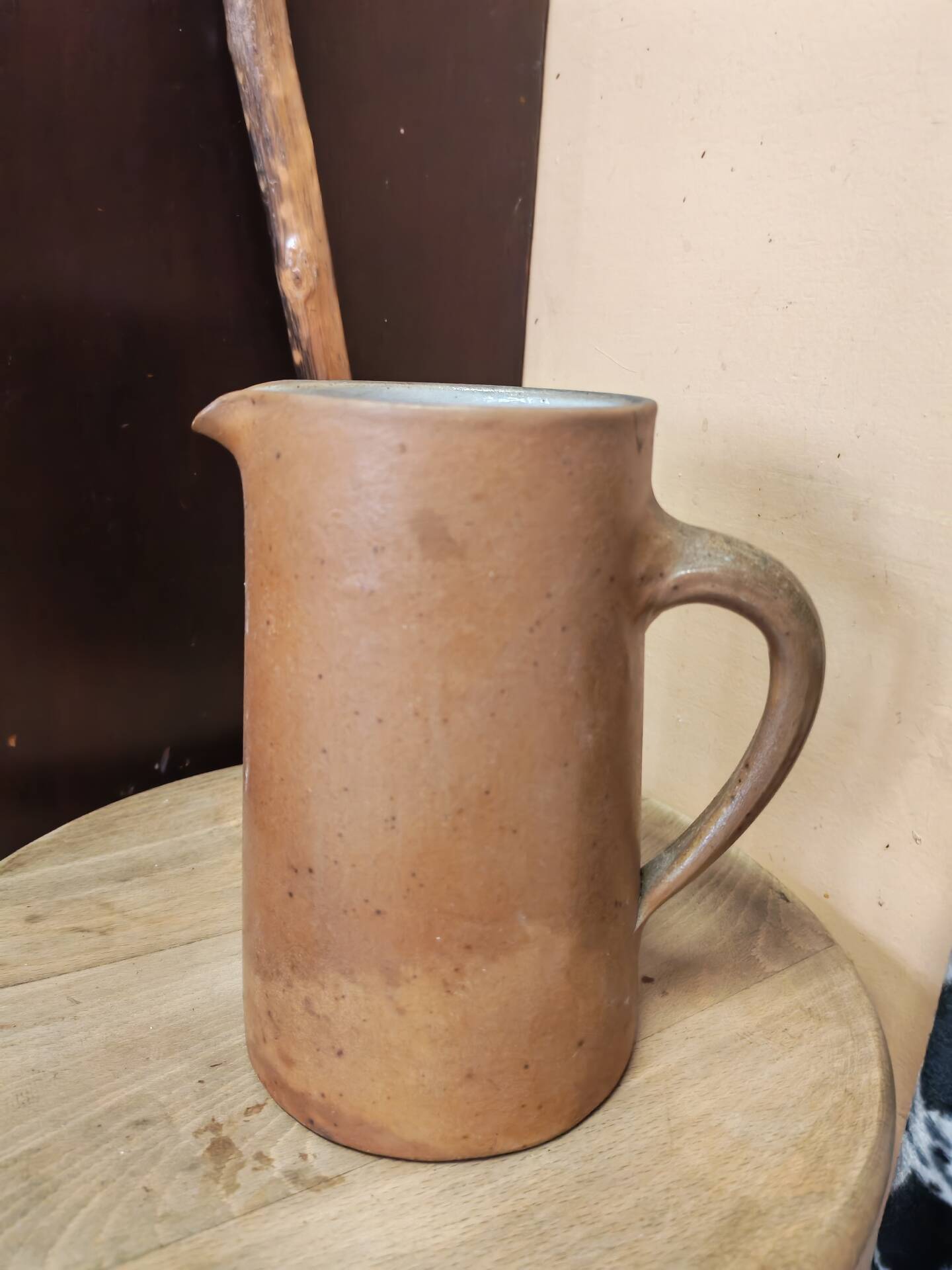 Set of 3 pieces of antique rustic French stoneware ceramic.