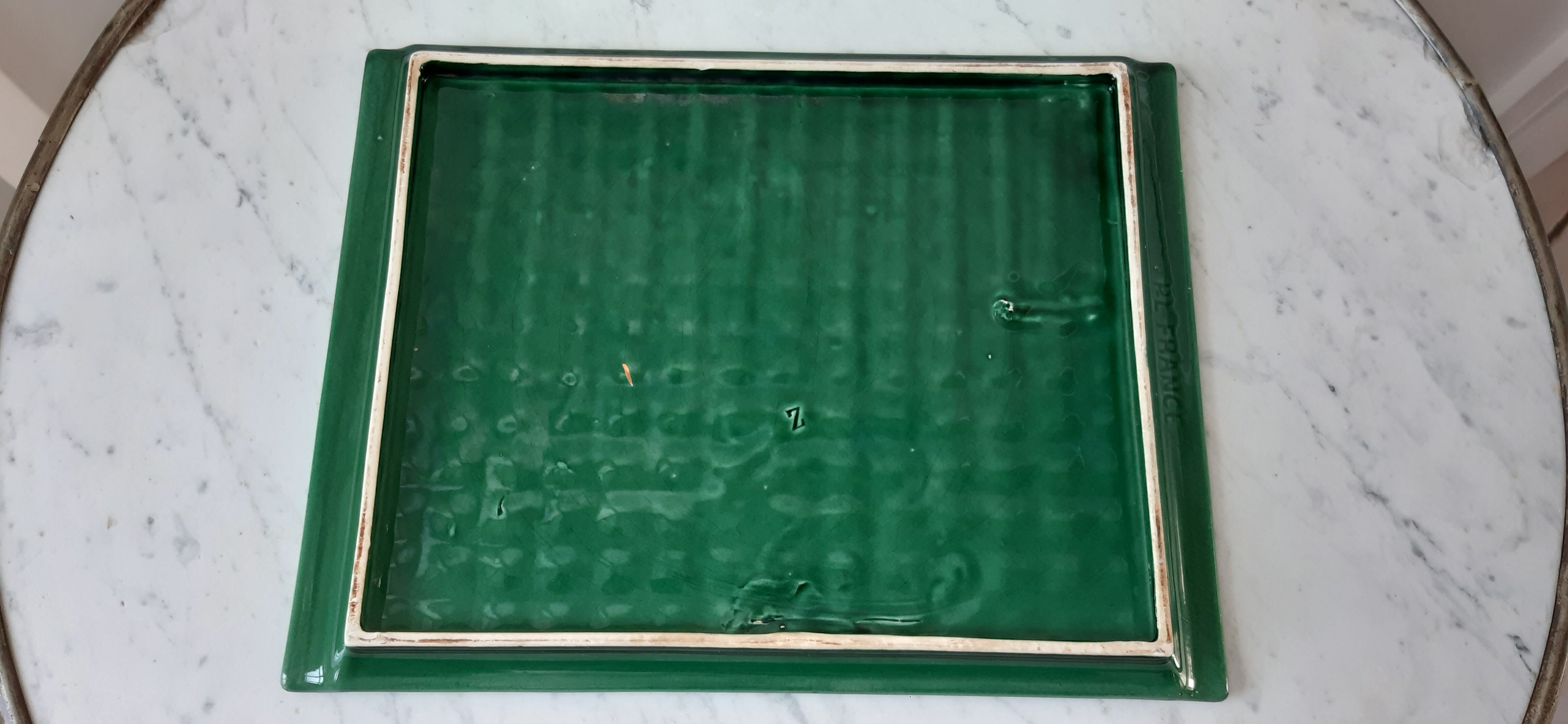 Ceramic top green and gold canning effect 50s