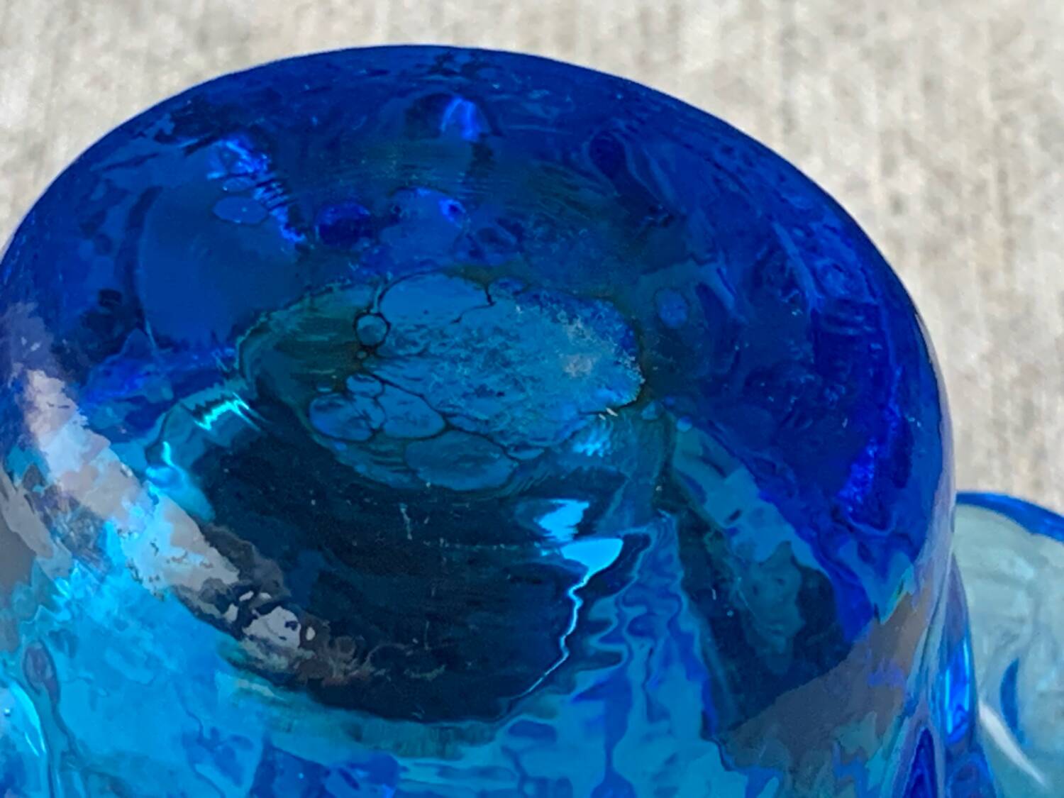 Vintage blue Murano glass catchall