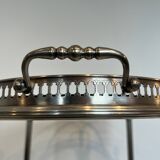 Oval silver-plated brass trolley from Maison Baguès.