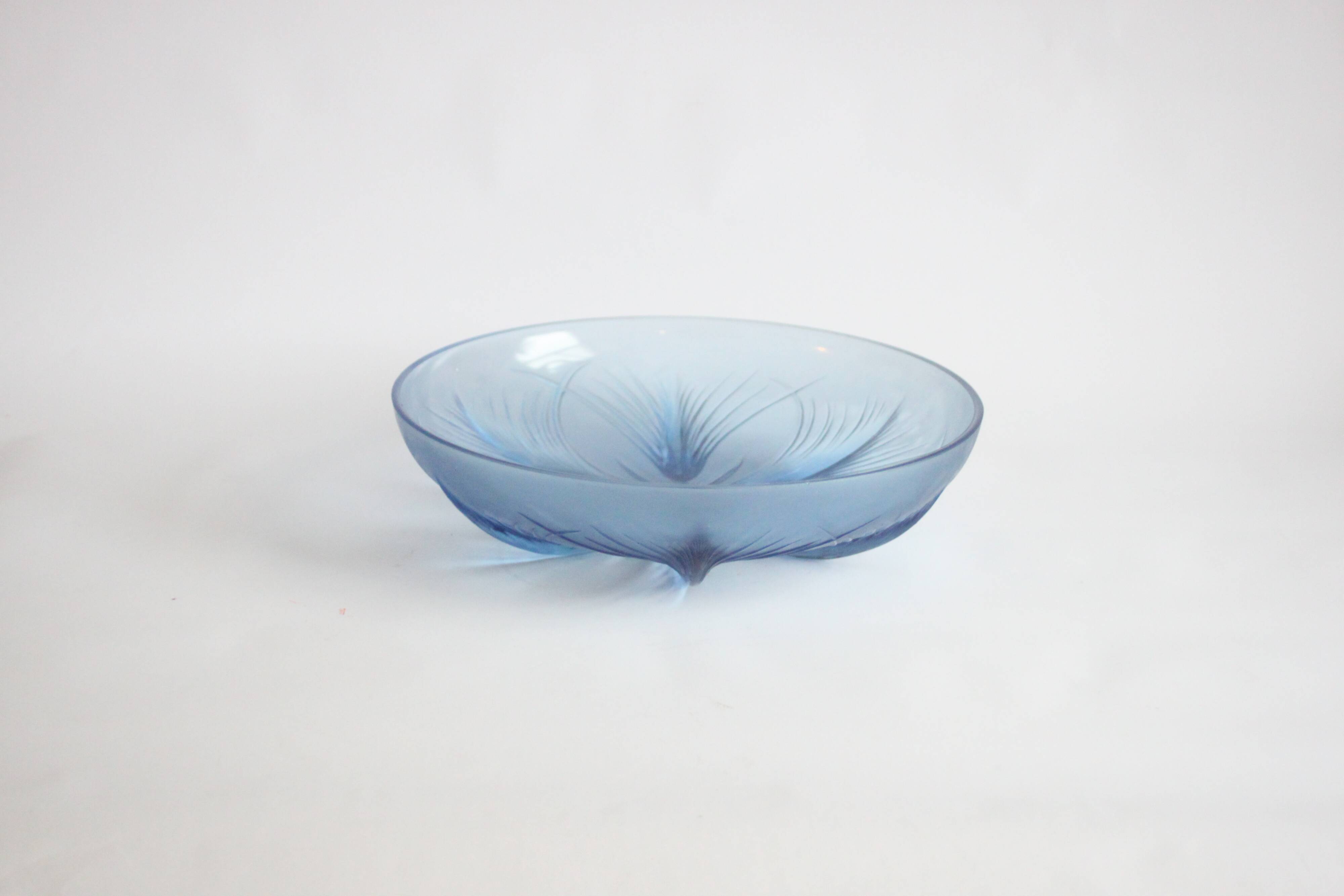 Papyrus bowl by Verlys glass, 1930s