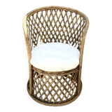 Fauteuil trône en bois - vers 1960.
