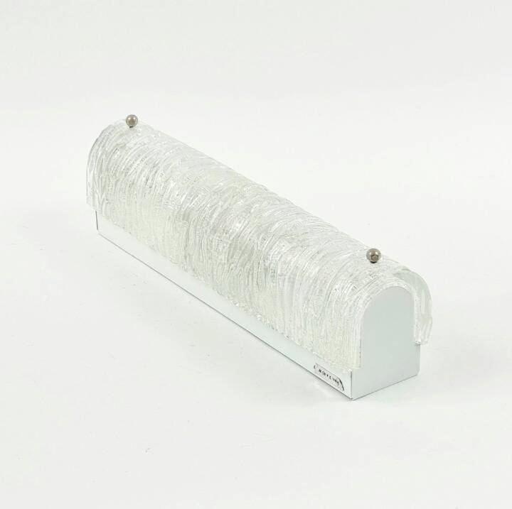 Mid-Century Tubular Murano Glass Wall Lamp from Hillebrand, Germany, 1970s