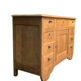 9-drawer art deco sideboard in solid raw oak