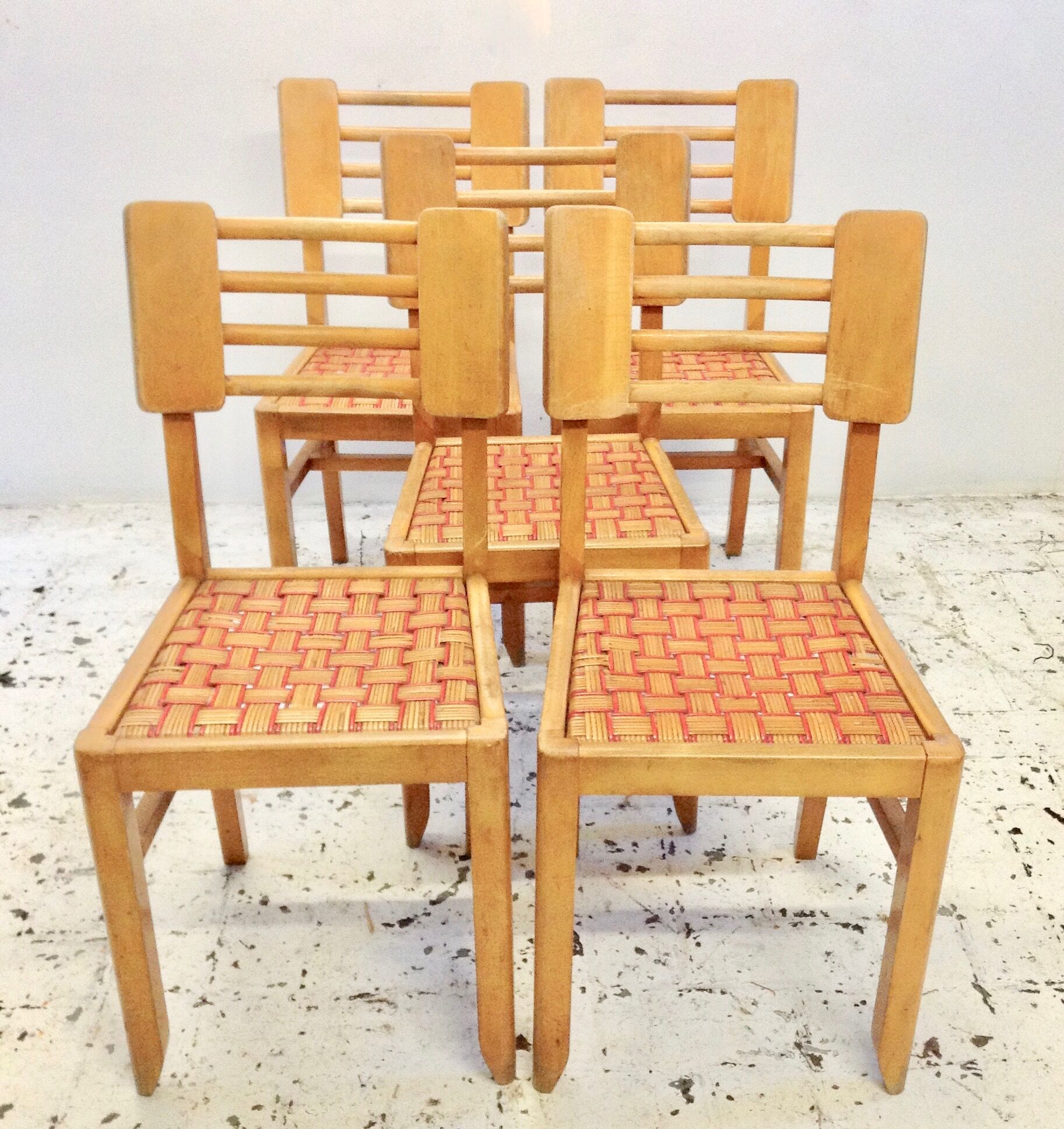 Set of 5 chairs Pierre Cruege