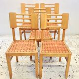 Set of 5 chairs Pierre Cruege