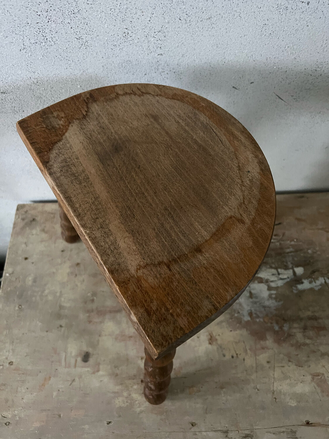 Wooden tripod stool