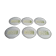 6 asparagus plates in salins earthenware bubble model Auxonne diam 23 cm