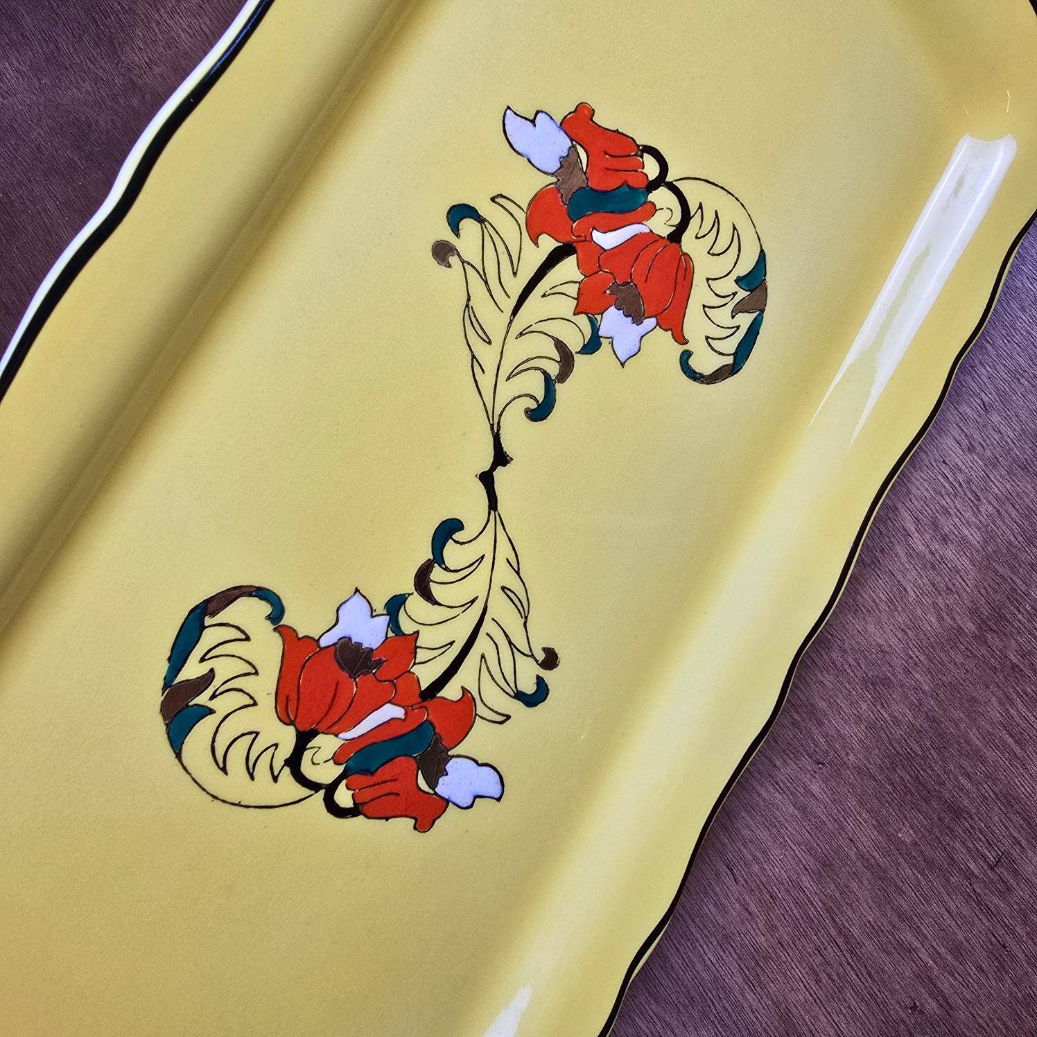 Longwy Panache rectangular dish – 1950s