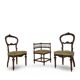 2 chaises et 1 chaise de coin italiennes, années 1950
