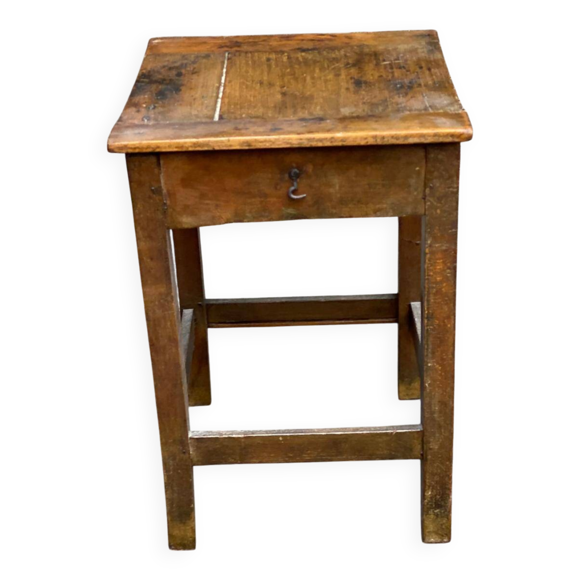 19th century farmhouse stool in solid oak