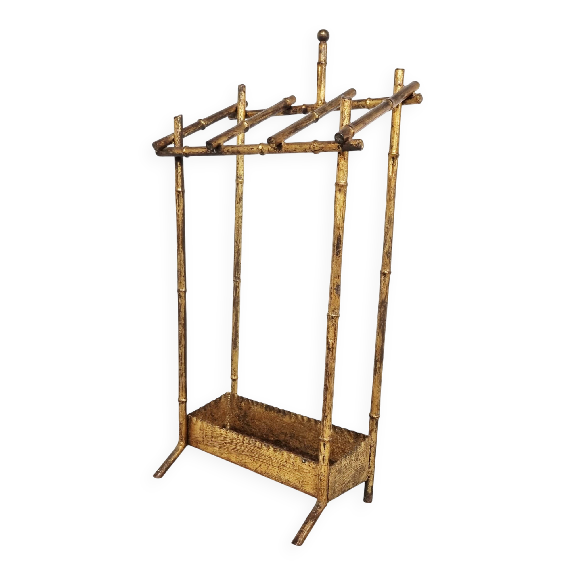 Porte-parapluie en faux bambou de style chinoiserie, années 1960