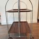 Desserte pliante vintage à roulette