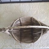 Asian boat-shaped handmade basket