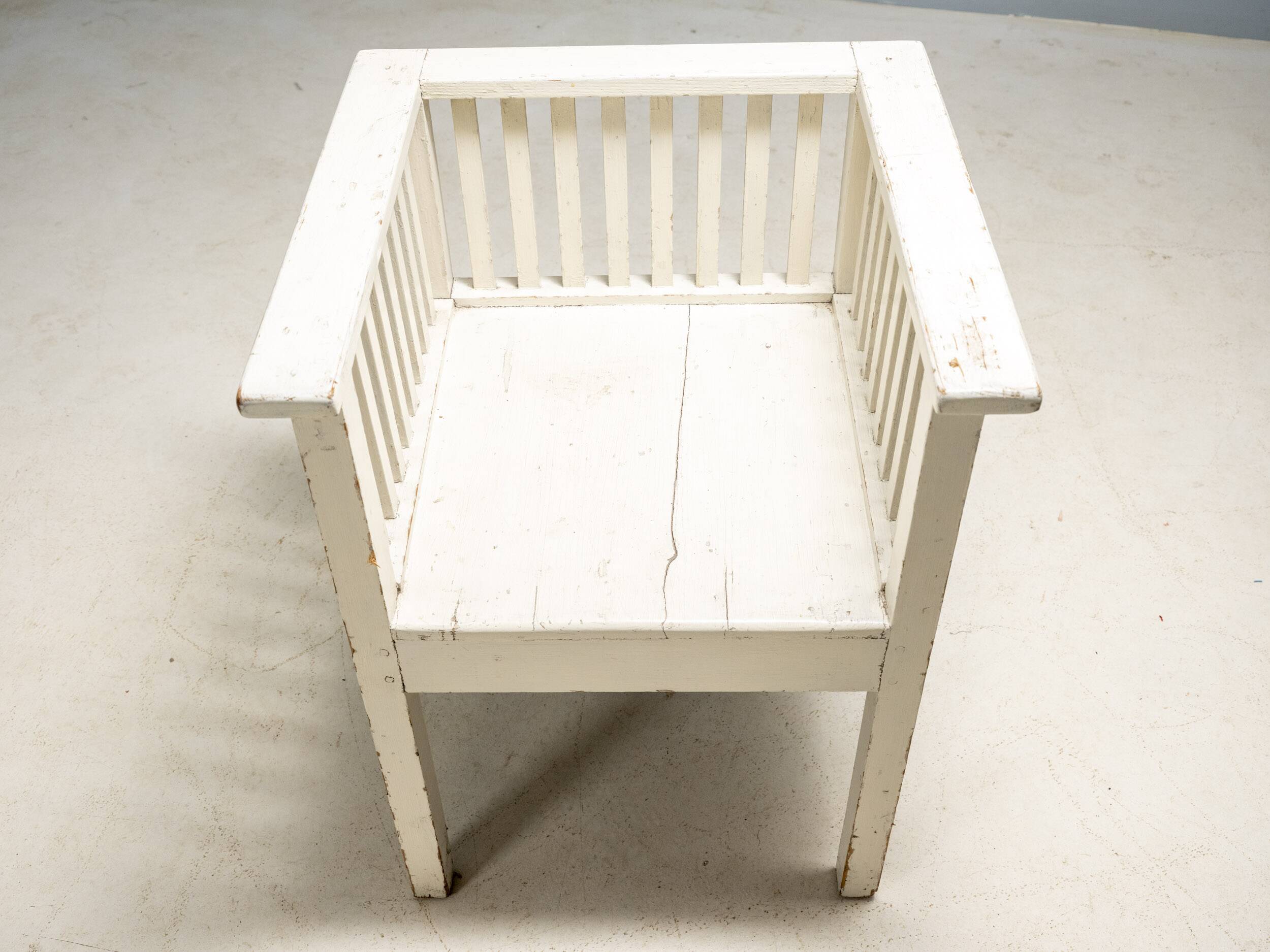 Early 20th Century Painted Wooden Armchair, Central Europe, c. 1915–1930