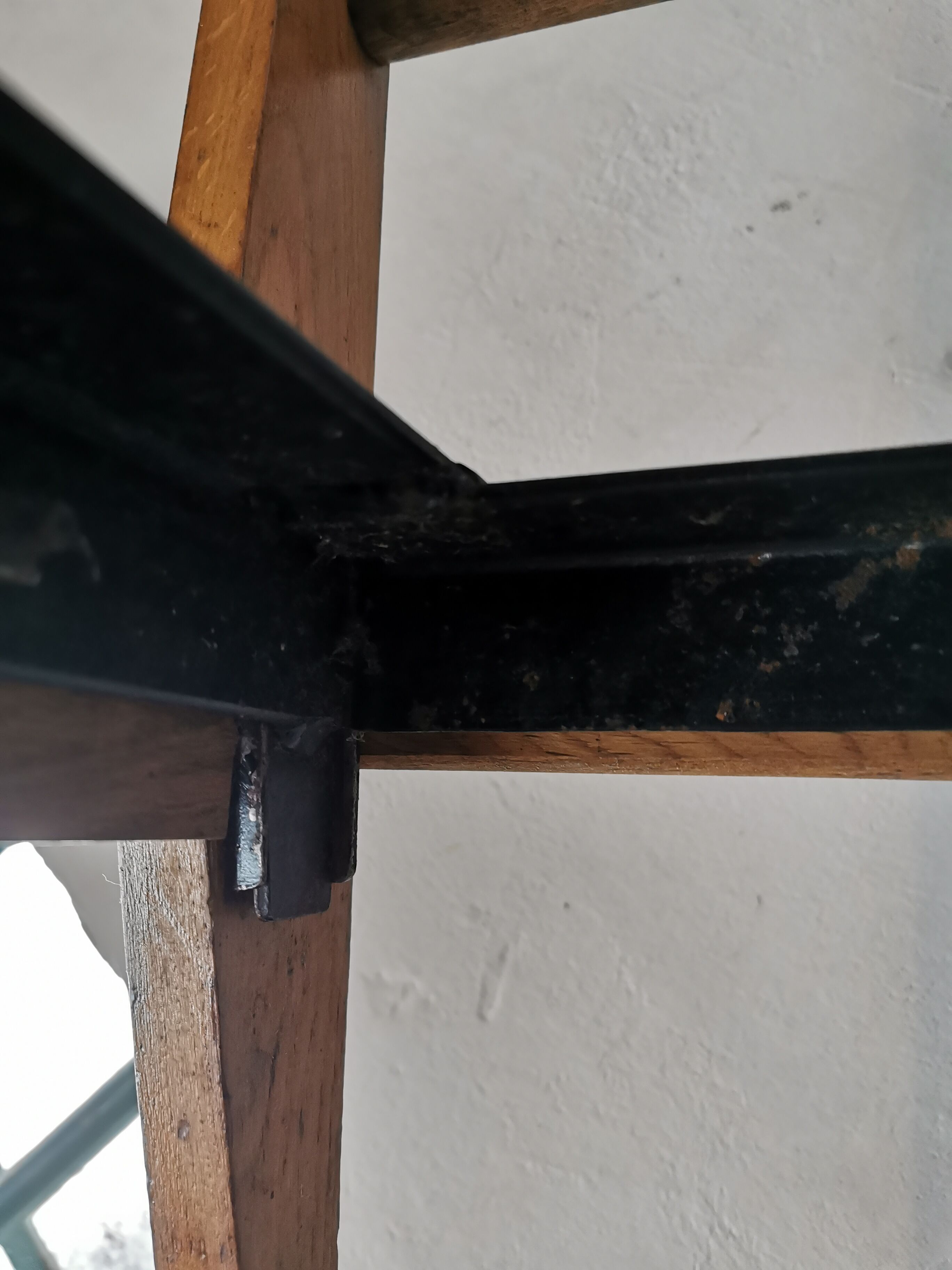 Bed of the 50s reconstruction style in oak