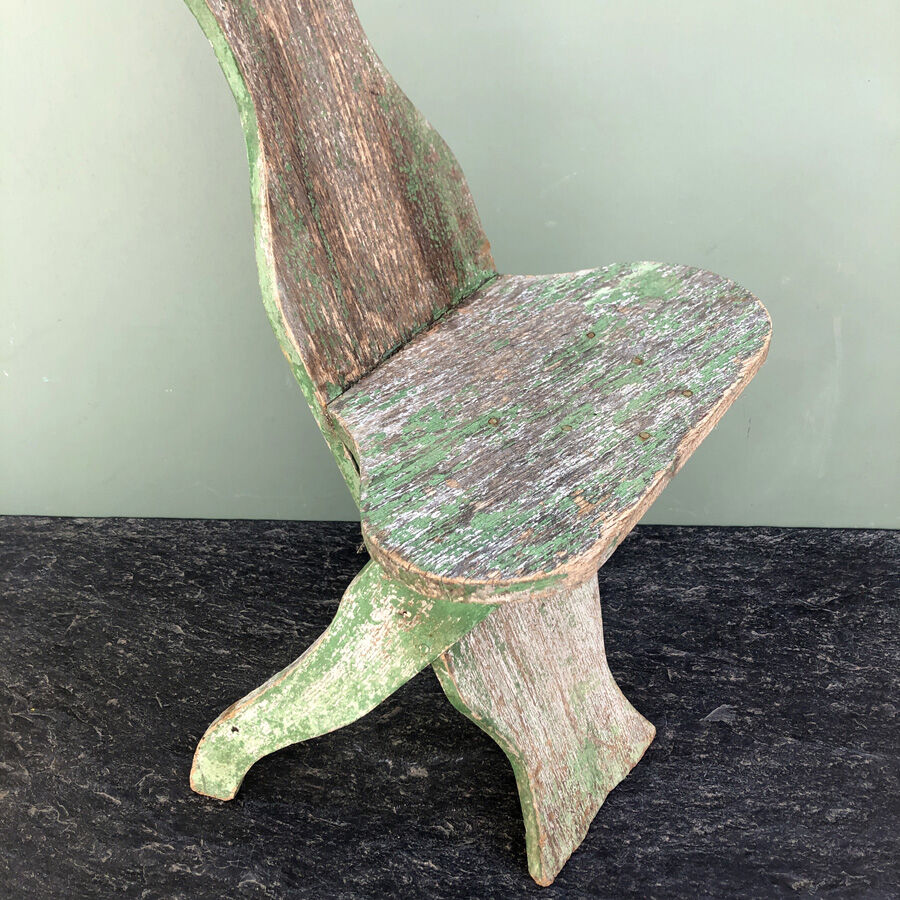 Antique milking chair